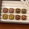 Vintage Moth Studs Earrings For Woman Glass Bee Antique Gold Color Luxury Quality Jewelry Wedding Party Accessories