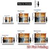 2D Flat Printing 2pcs Party Curtain Autumn Forest Waterfall Nature Digital Printed Polyester Drapes Family Party Decoration Use