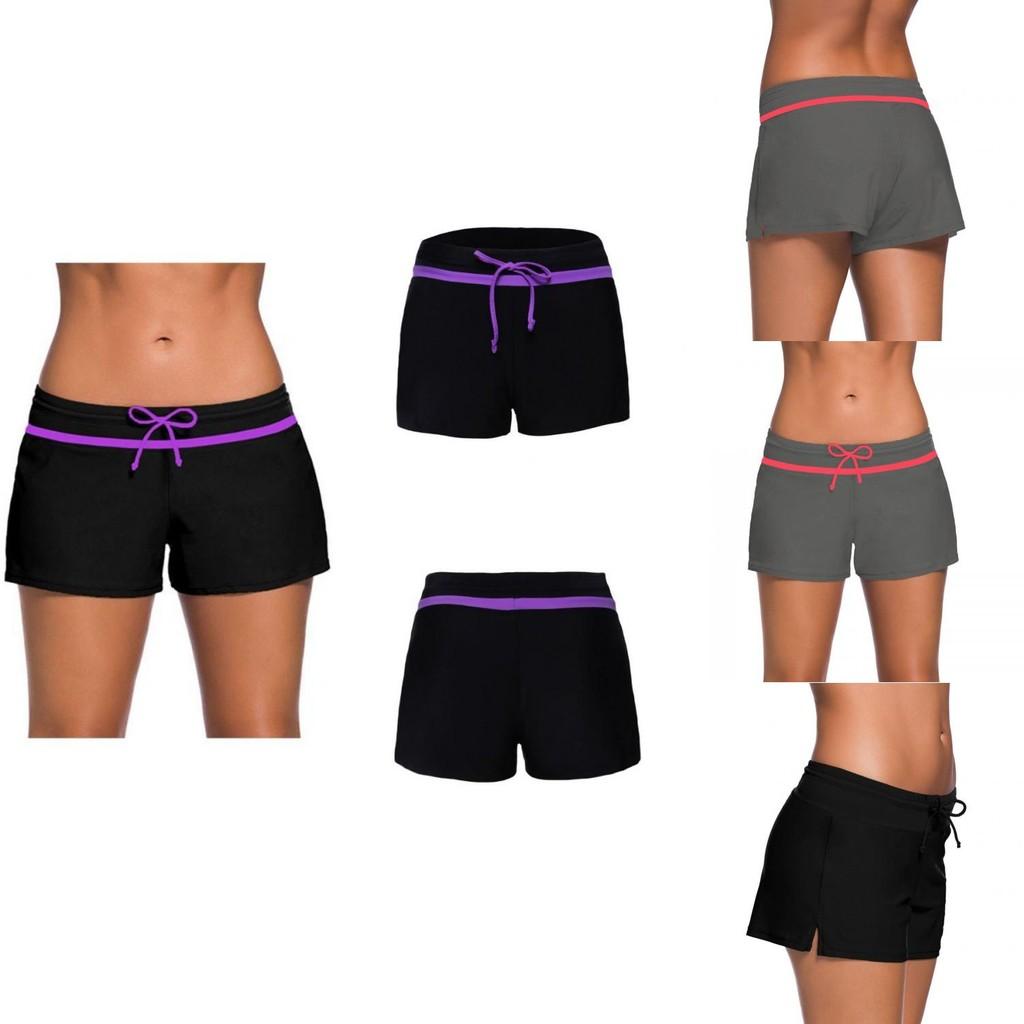 Plus Size Square Swim Shorts For Women Conservative Frenulum Design With Large Size And Good Elasticity