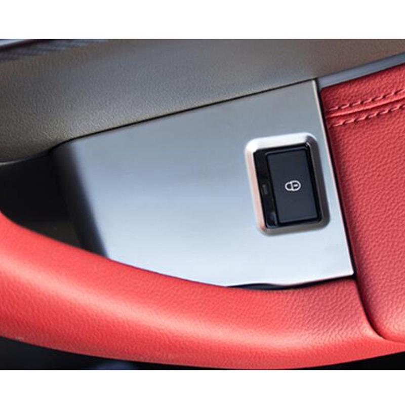 For Jaguar F-PACE FPace 2016 2017 2018   Car Memory Remember Door Lock Button Lift Switch Trim Frame Glass