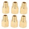 6PCs Brass Pipe Fitting Adapter 1 8 BSPT Female NPT Vehicle Fuel Line Fitting Adapter