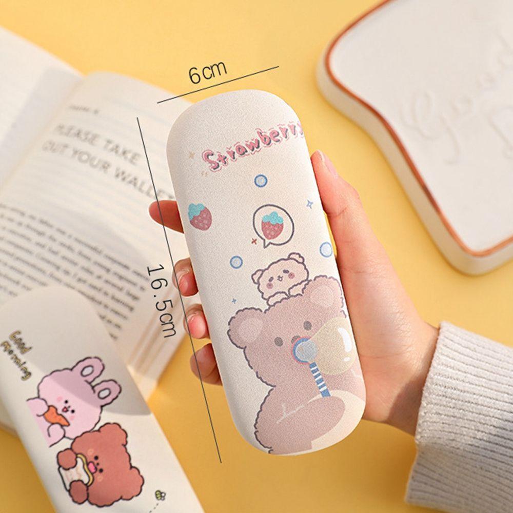 Bag Cartoon Square PU Leather Eyeglass Hard Box Glasses Box Reading Glasses Case Spectacle Case