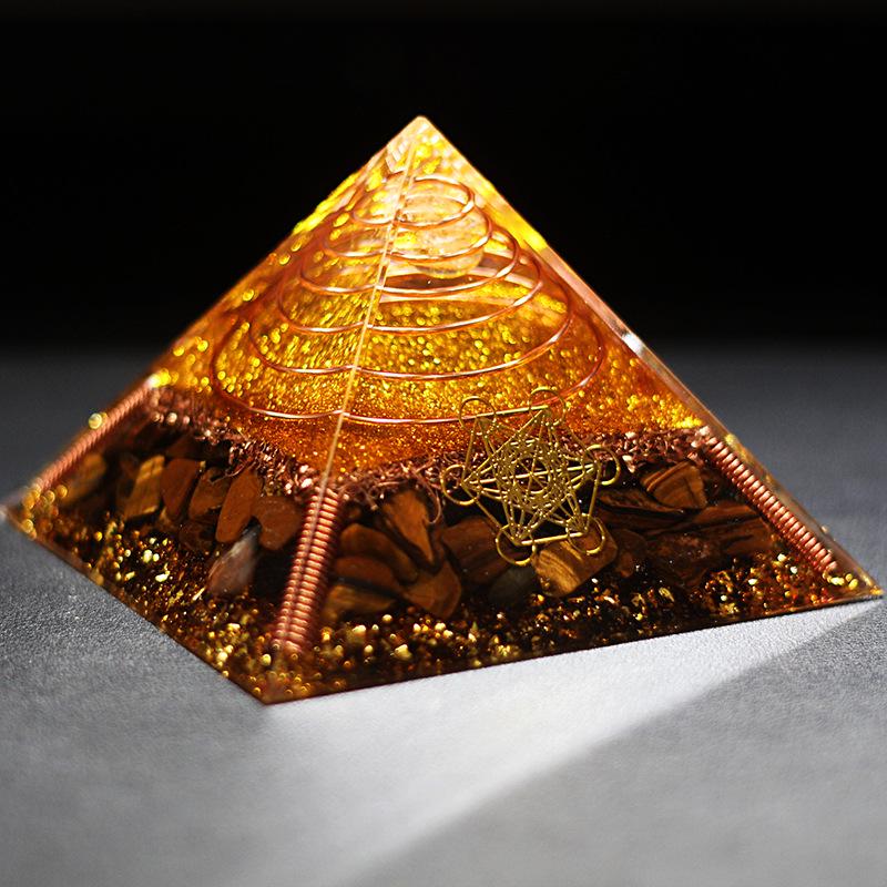 Crystal Ball Gravel Pyramid Resin Ornaments - Popular Home and Desktop Decor