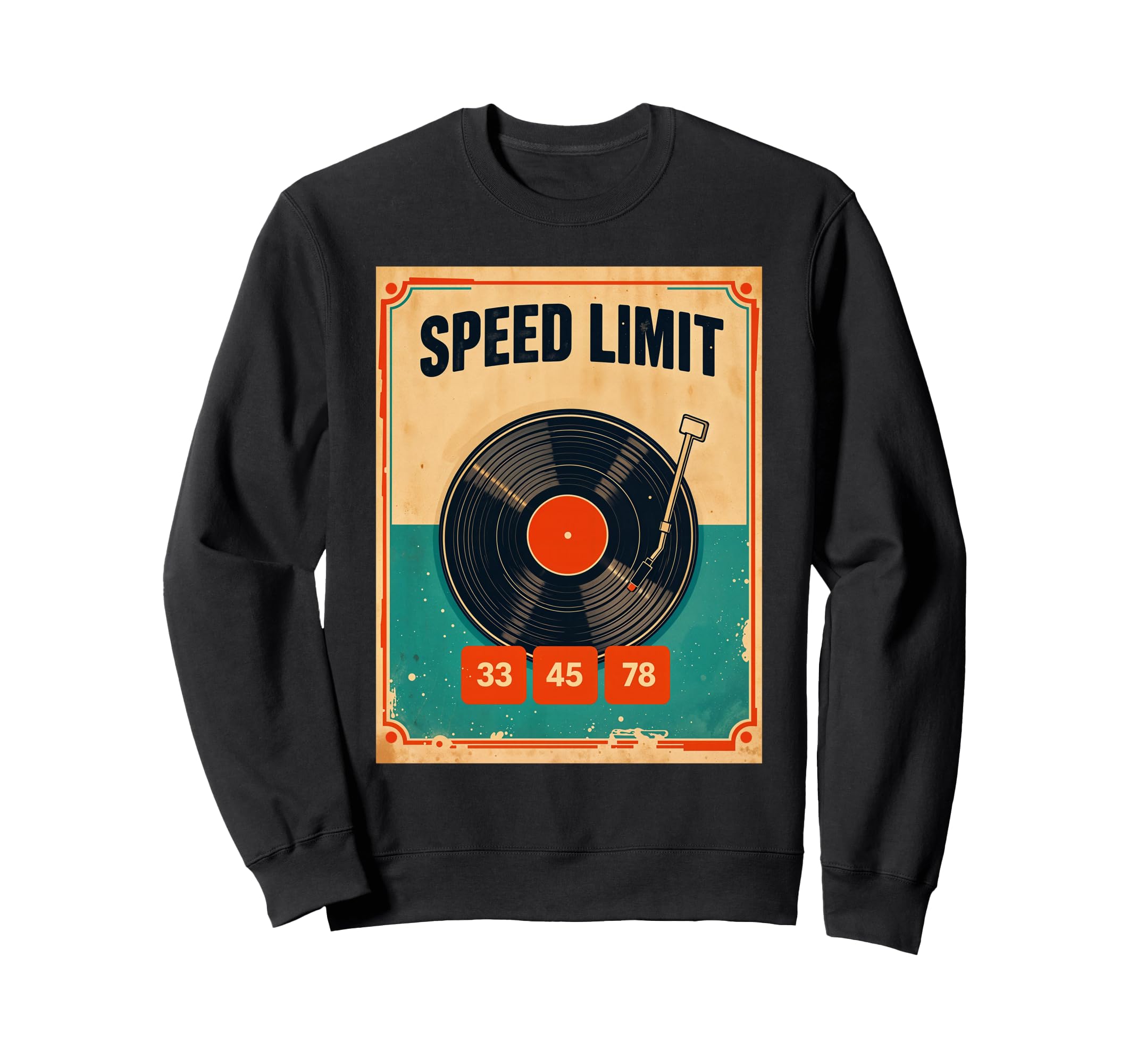33 45 78 RPM Speed Limit Retro Vinyl Record Turntable DJ Trainer чёрный