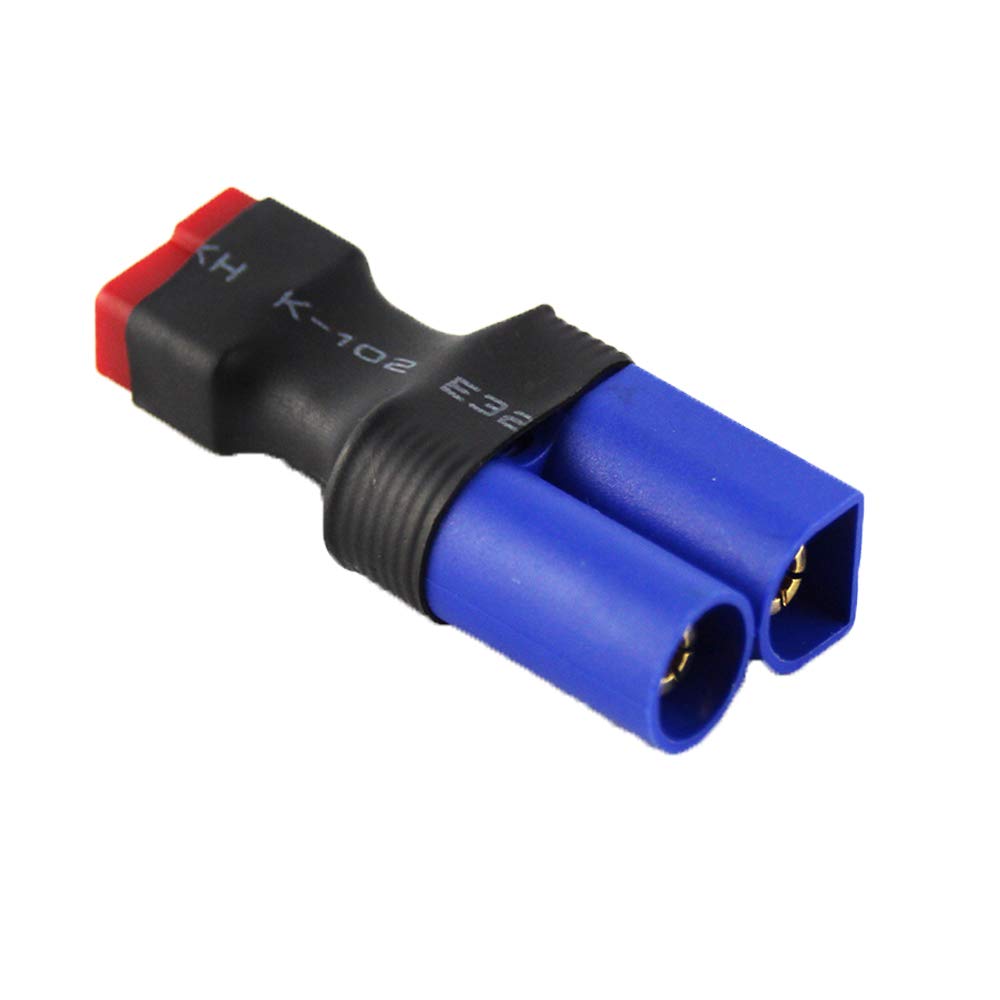 Boladge 5-pack T-typ kontakt hona till EC5 kontakt hane adapter för RC LiPo