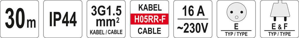 30M EXTENSION CORD REEL - YT-81053