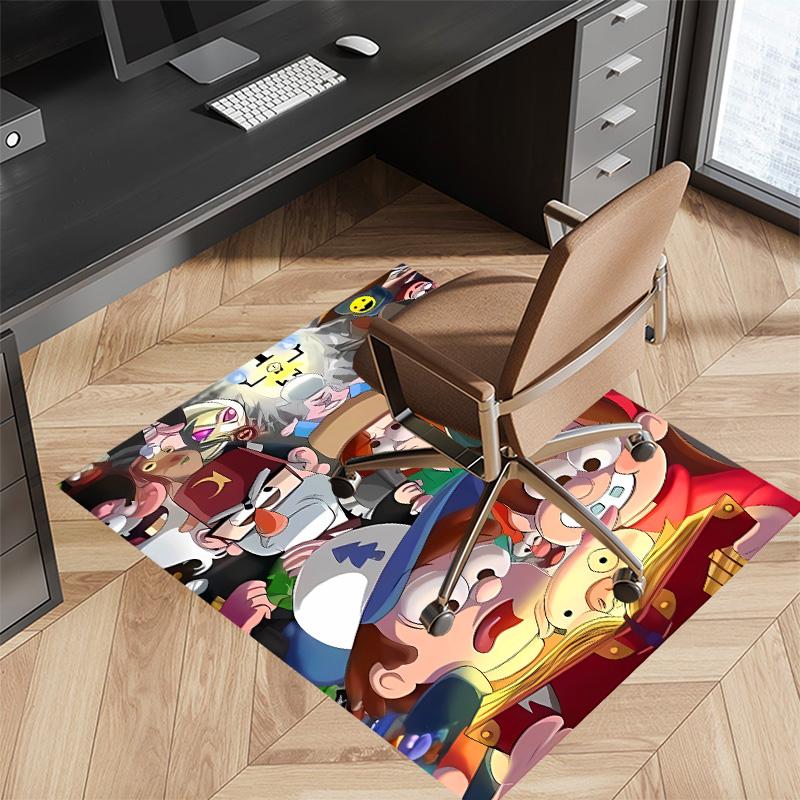 Gravity Falls Printed Absorbent Washable Carpet, Non-Slip Bathroom Mats, Kitchen Rugs, Yoga Mat,Living Room Entrance, Camping Picnic Rugs