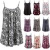 Elegant Women's Summer Strappy Tops Cami Dress In Floral Print For Beach Outings