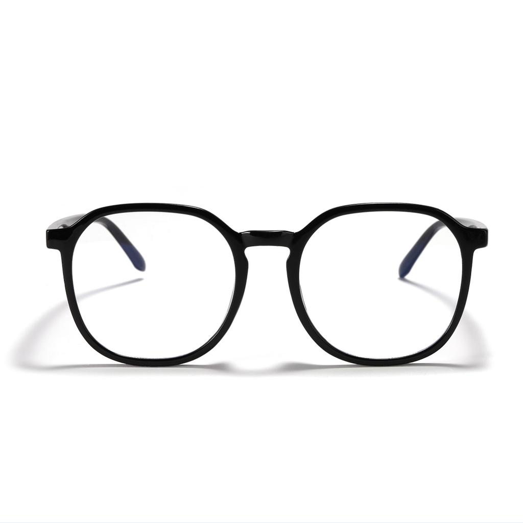 Xunge Large-Frame Glasses 82272 Round Face-Covering Flat Glasses For Women, College Wind Face-Covering Goggles For Men
