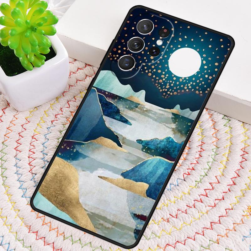 Star Lake Mountain TPU Phone Case For Samsung Galaxy note 10 pro S26 S25 S24 S23 S22 Ultra Plus S21 FE S20 Shockproof Cover