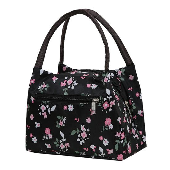 Hand-Carrying Lunch Bag Large Opening with Widened Handle Carrier Oxford Waterproof Bento Bag for Commuting Work Travel