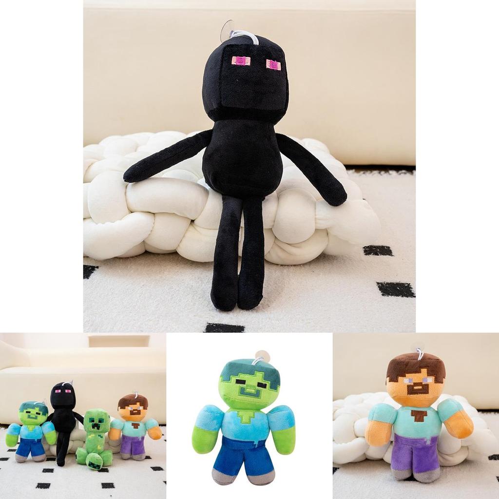 Minecraft Creeper Steve Enderman Plush Toy With Short Pile Fabric For Kids And Collectors