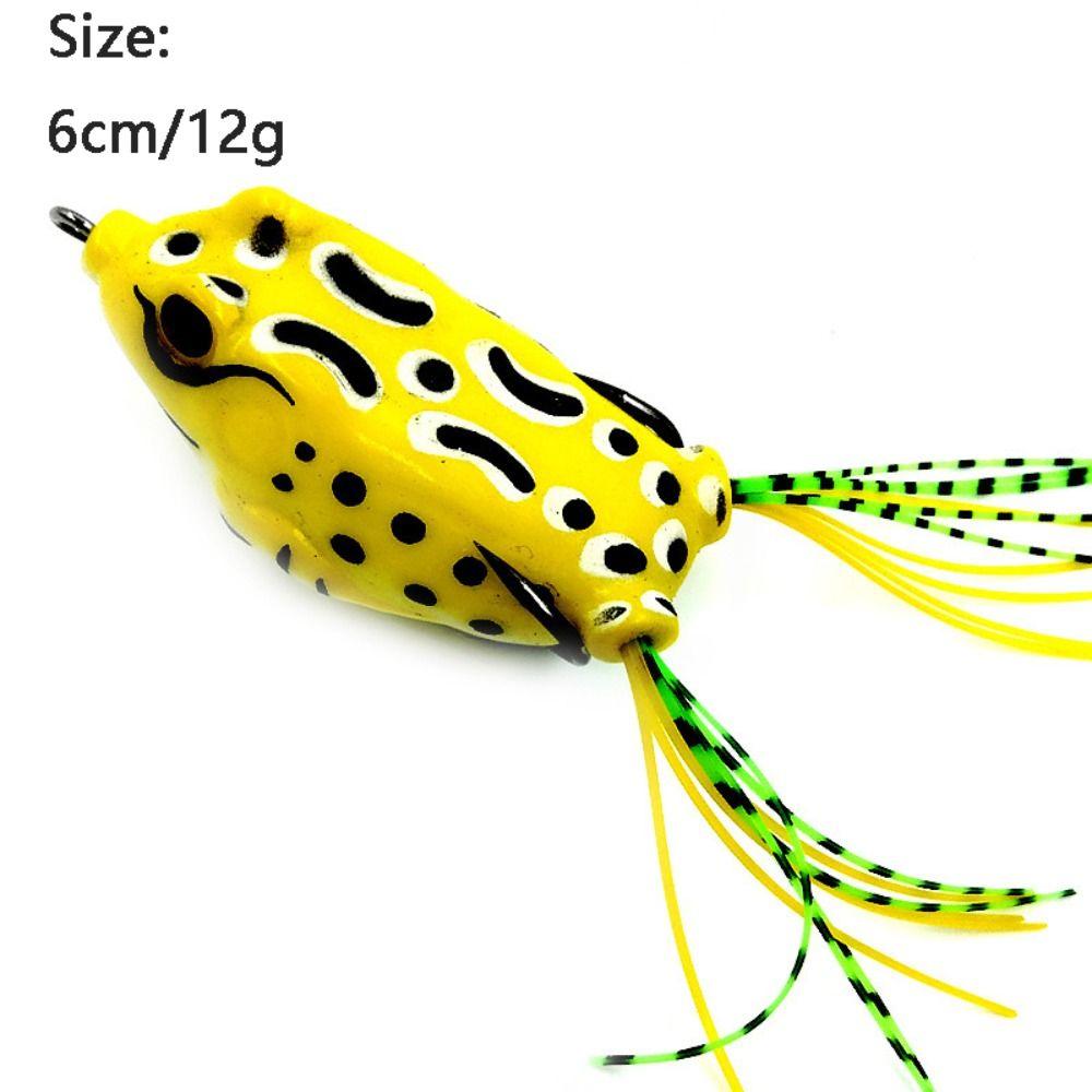 2PCS 3D Eyes Frog Lures 12g Weight Plastic Fishing Lure Durable Soft Tube Bait Wild Fishing