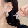 Alloy Drop Earrings With Ceramic Post Minimalist Geometric Studs Women Daily Wear Fashion Jewelry