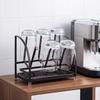 Cup Bottle Drying Rack with Removable Drip Tray Iron Storage Rack