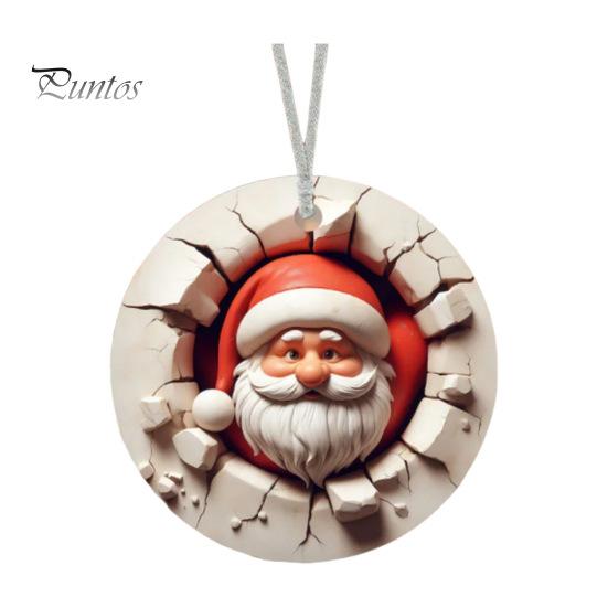 

Рождественский орнамент мультфильм Санта снеговик пряничный человечек подвесное украшение 2D акриловый кулон для праздничного декора елки Santa Claus