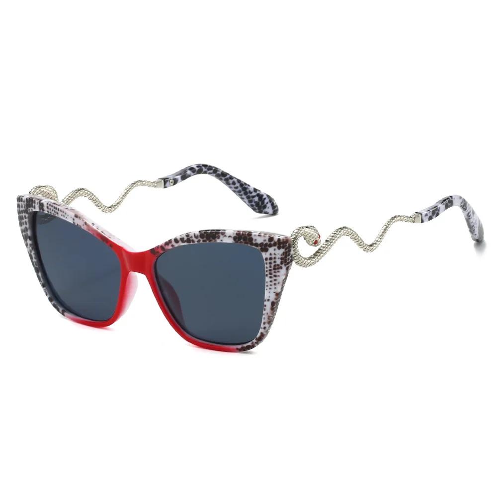 Vintage Cat Eye Sunglasses Women For Men Sun Glasses Punk Popular Luxury Brand Designer Sexy Ladies Metal Snake Shades Uv400