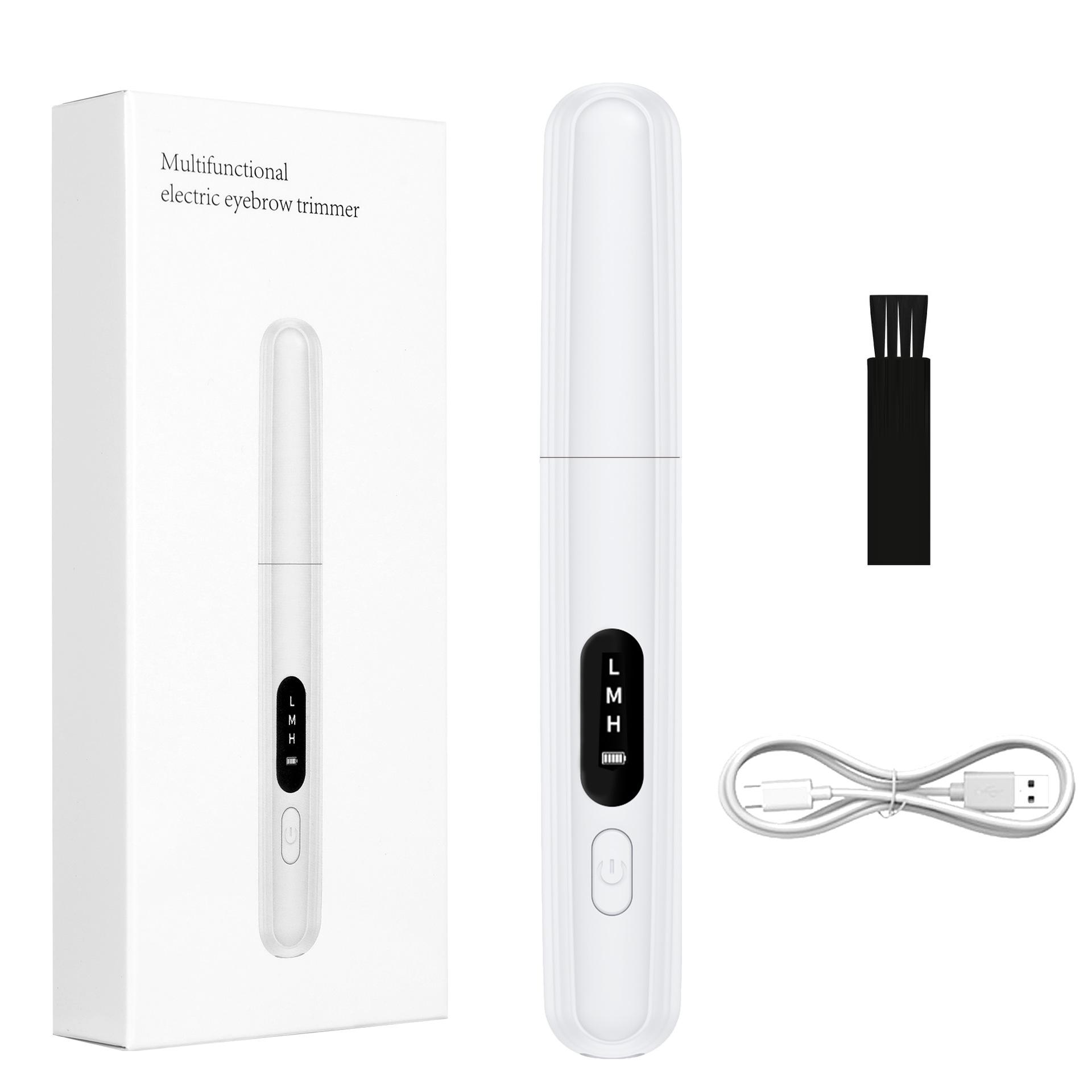 

New electric eyebrow trimmer for ladies, rechargeable mini eyebrow trimmer, hair removal instrument, eyebrow trimmer, beginner eyebrow trimmer білий