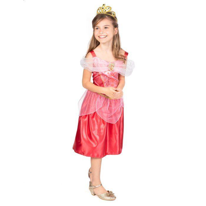 Kostyme Aurora Tornerose Disney - Størrelse 5-6 år - Rosa og gull