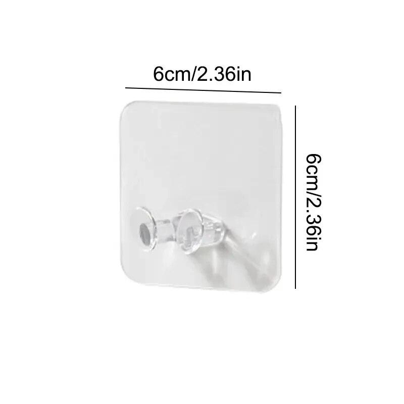 20/40PCS Hak Wtyczka Zasilania Uchwyt Schludny Wieszak PVC Hak Ścienny Mocna Przyczepność Bezszwowy Przezroczysty Wodoodporny Kuchnia Łazienka