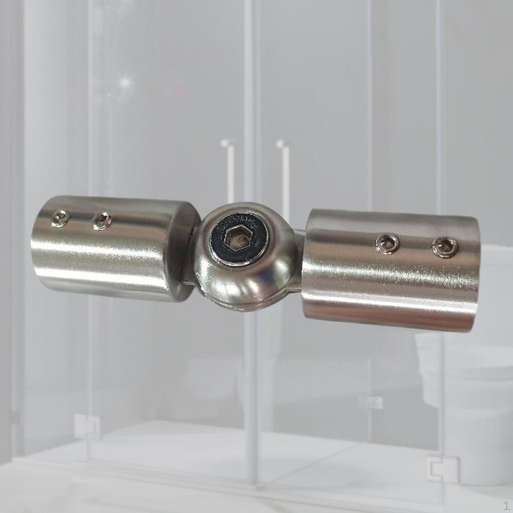 Adjustable Stainless Steel Rod Connector for Shower And Window Installation