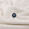 London Blue Topaz Gemstone 925 Sterling Silver Jewelry Designer Ring Gift For Wife RR-72-5