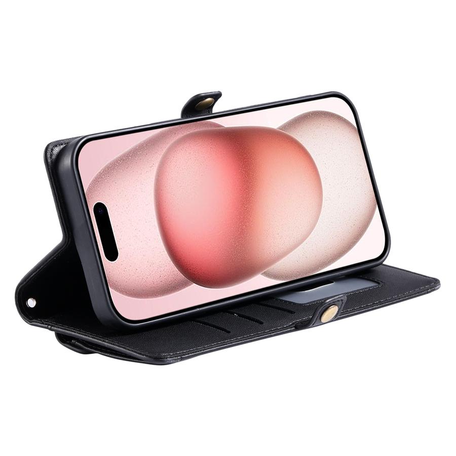 Cash Pocket + Card Slots + Photo Frame + Bracket Wallet Case for iPhone 17 16 15 14 13 12 11 Samsung S25 S24 S23 A56 A55 A35 Wristband Phone Cover