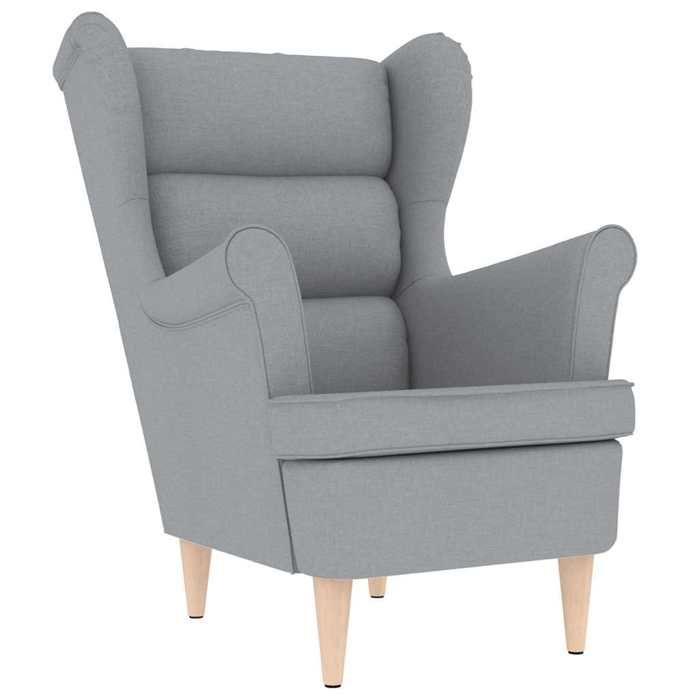 VidaXL Light Grey Armchair 74x84x100 Cm Fabric, Recliner, Living Room Armchair, Bedroom Chair 4016895
