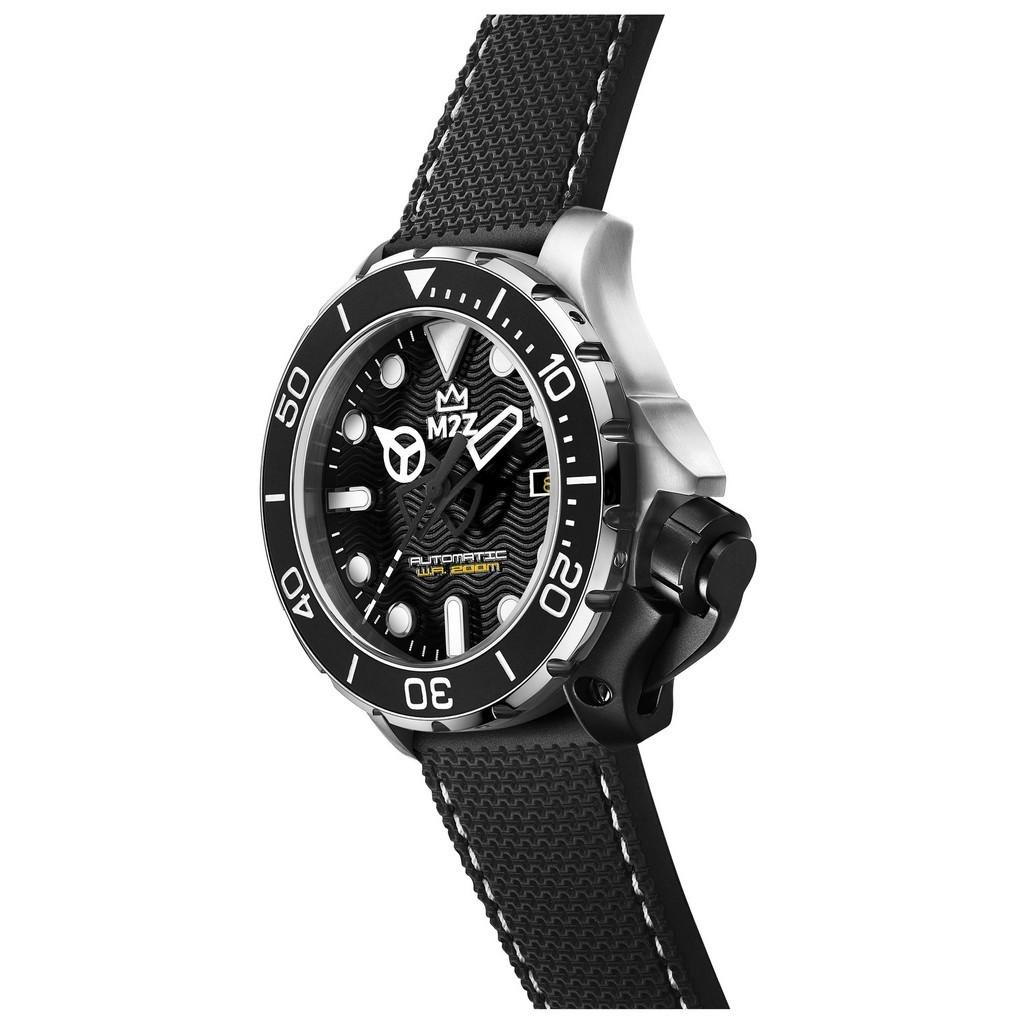 M2Z Diver 200 Sapphire Glass Black Strap Black Dial Automatic 200-002 200M Men's Watch