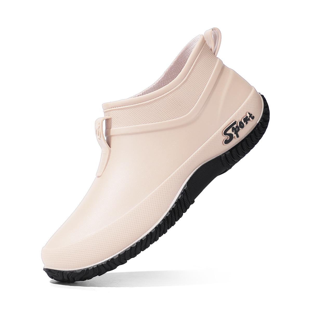 

Женские водонепроницаемые нескользящие короткие резиновые сапоги - на толстой подошве, грязеотталкивающие, низкие, с мягкой подошвой, для кухни и улицы. 40