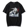 100% Cotton Anime Harajuku Ayanami Rei Printing Tshirt MenMomen Oversized Short Sleeve T-shirt Spring Summer Tops