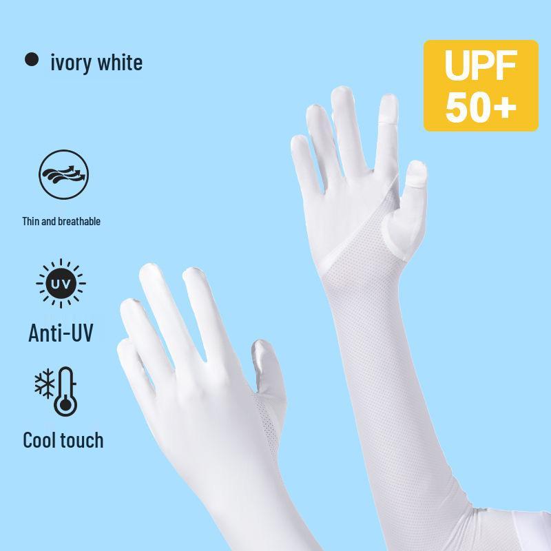 Women's Long Sleeve Anti-UV Sunscreen Gloves for Cycling and Driving