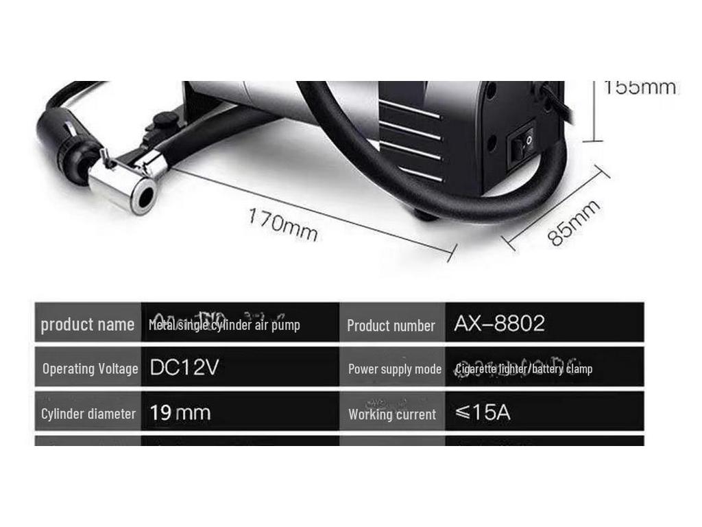 12V Portable Car & SUV Tire Air Pump for Off-road Use