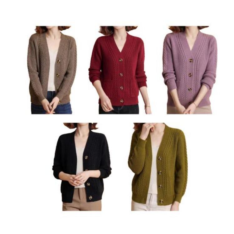 Warm Soft Fall Winter Sweater Coat Loose One Size Lady Cardigan Jacket Long Sleeve Thick Knitted Elastic Buttons Single Breasted