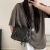 Fashion Tassel Underarm Bag Y2k Hot Girl Vintage Motorcycle Bag Tassel-decorated Women's Handbag Casual Versatile Commuter Bag