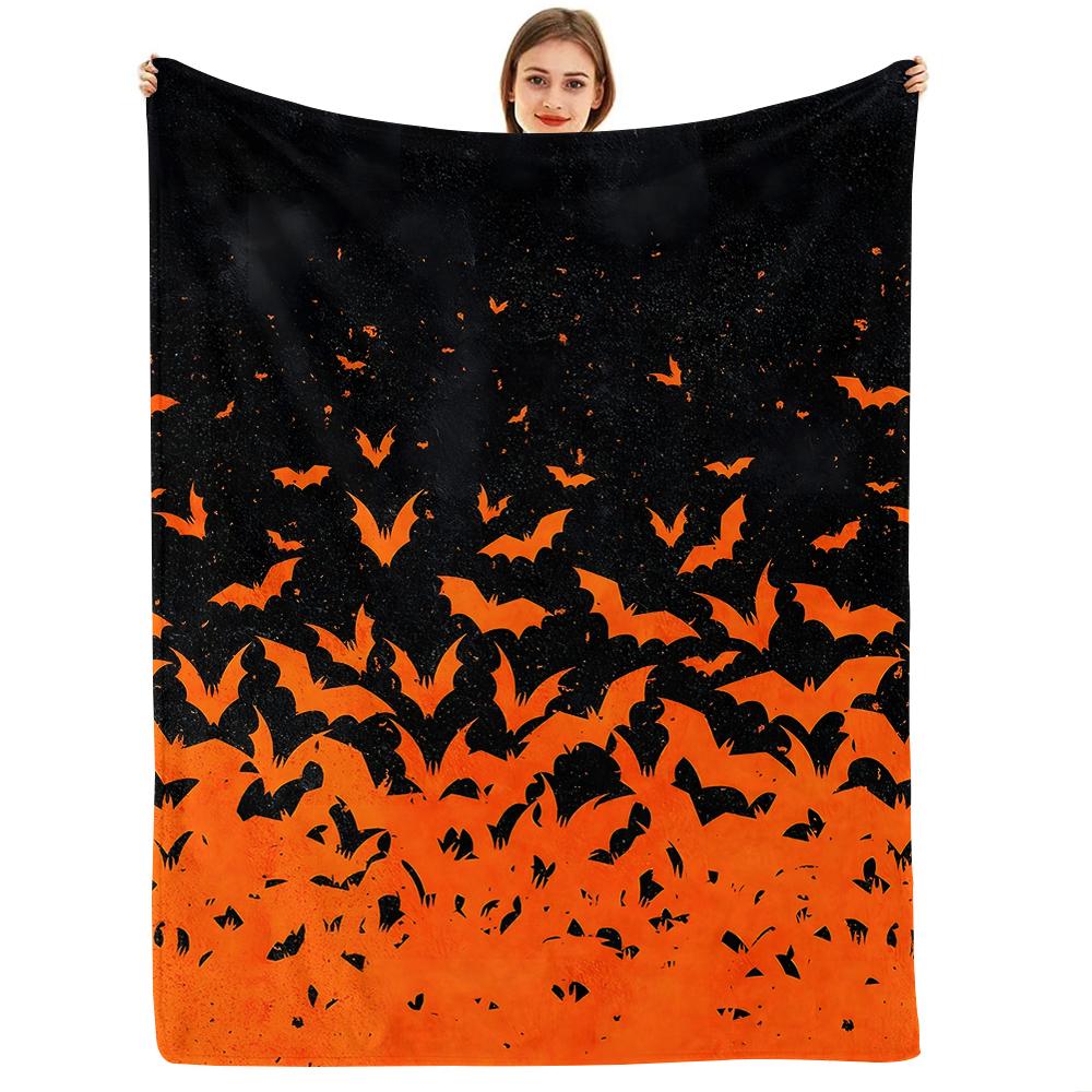 Gothic Heart Sticker Soft Flannel Blanket Breathable Warm Throw for Office Car Sofa Kids Room Birthday Xmas Gift