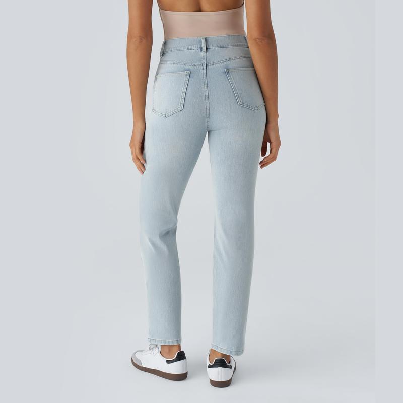 D 35021 European & American High-Waisted Yoga Jeans - New Style Cross