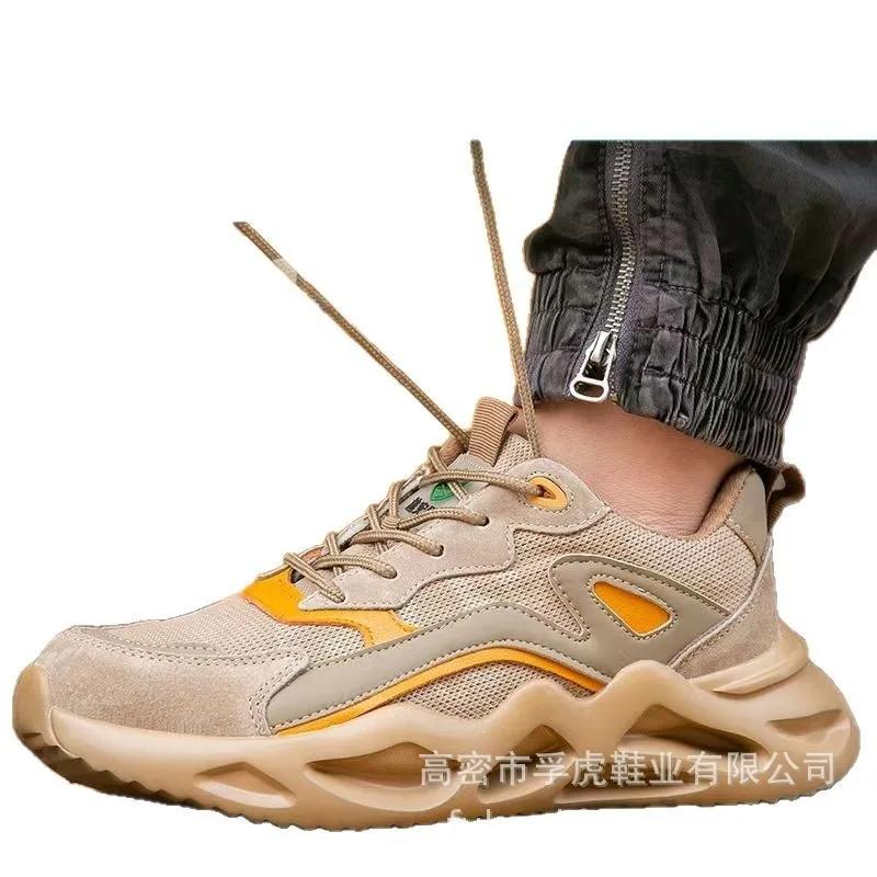 

Защитная рабочая обувь с защитой от проколов для мужчин и женщин, дышащие рабочие кроссовки, обувь со стальным подноском, защитная обувь, новый стиль 39