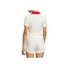 Adidas Originals X Notitle FW23 Contrast V-Neck Crop Polo Shirt Women Tops Off-White IN1082