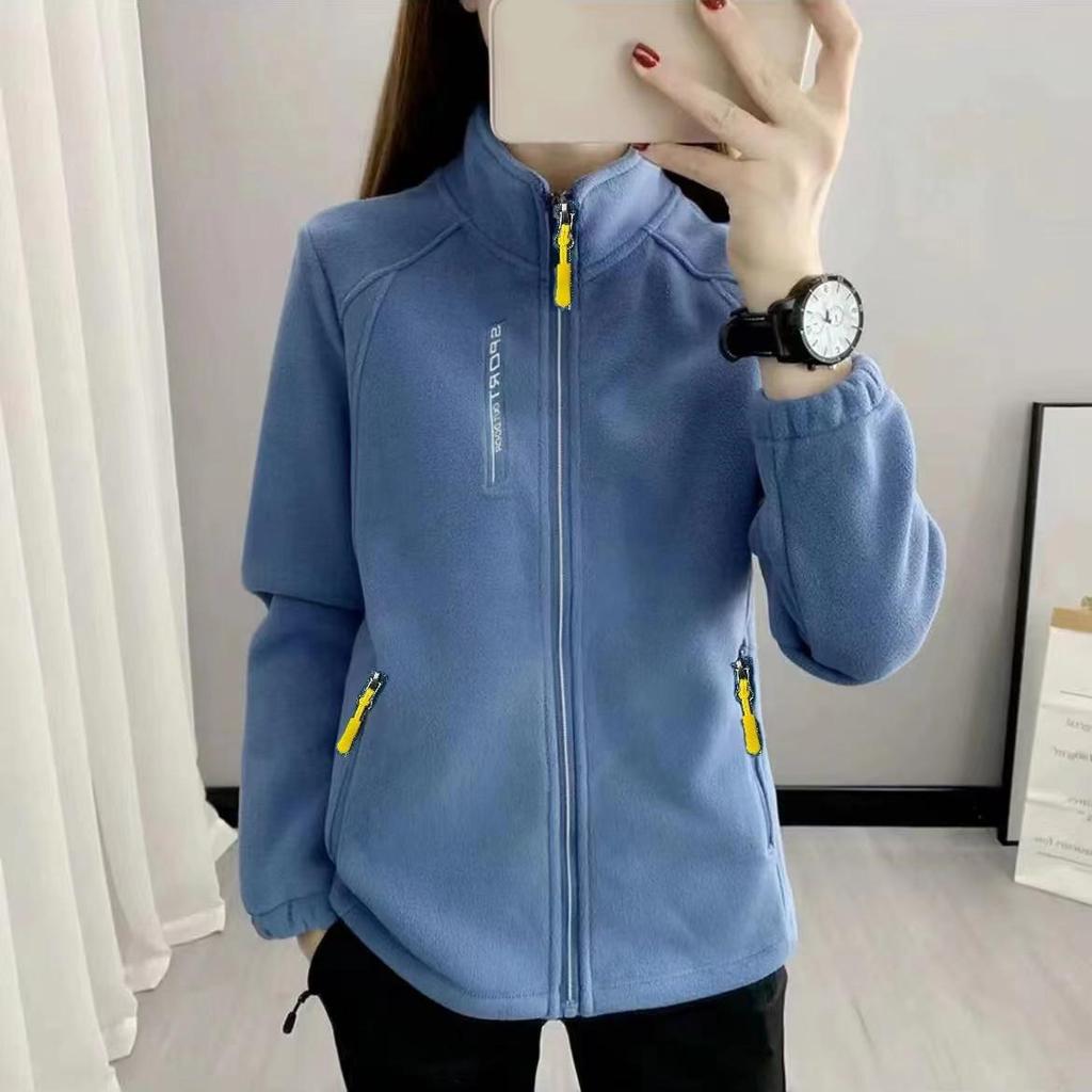 Plus Size Fleece Coats for Women Winter Spring Warm Casual Outdoor Sportswear Hiking Jogging Yoga Lady Cardigan Jackets Chaqueta
