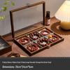 Wenge Wood Dustproof Jewelry Box with Lid for Bracelets and Accessories