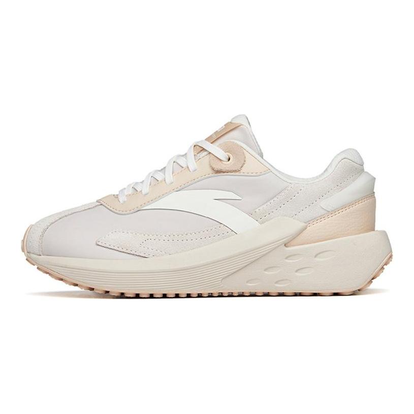 Anta Icing Versatile Cushioning Slip Resistant Abrasion Resistant Low top Sports Casual Shoes Women's Ecru 922228856-3