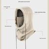 Winter Fleece Hood with Neck Warmer and Face Mask