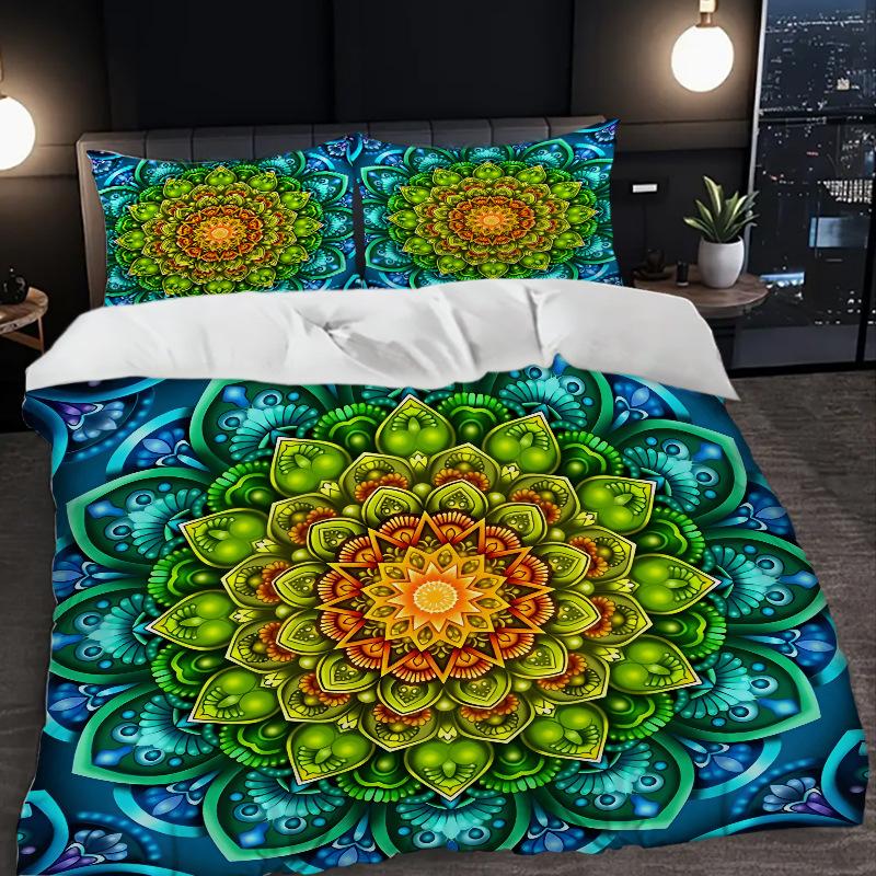 Home Textile Sunflower Three-Piece Set, Digital Printing, Samples Can Be Ordered.