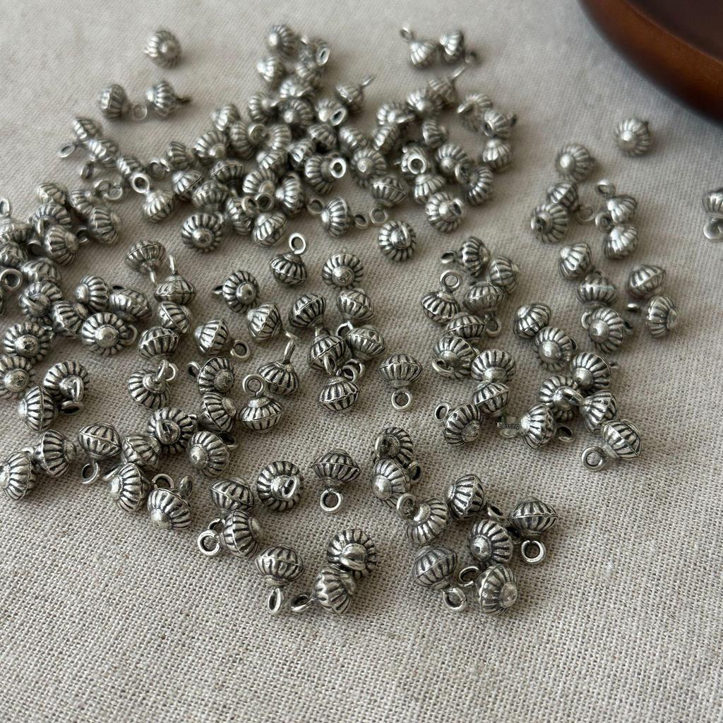 Handmade Thailand Silver Flying Saucer Spacer Beads for DIY Bracelet Accessories