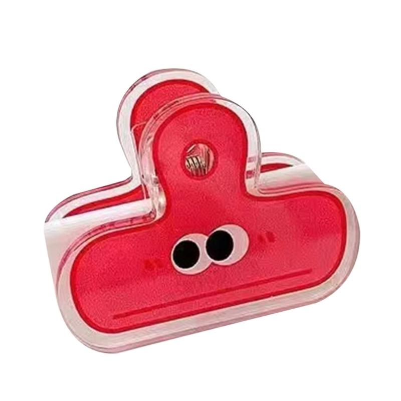 

Cartoon Big Eye Acrylic Paper Clip Acrylic Paper Clamp for Food Bag Photo File Receipt Drawing Board Kitchen Office Use