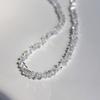 Multi-faceted Crystal Glass Crystal Choker Necklace Simple Collarbone Necklace  Women