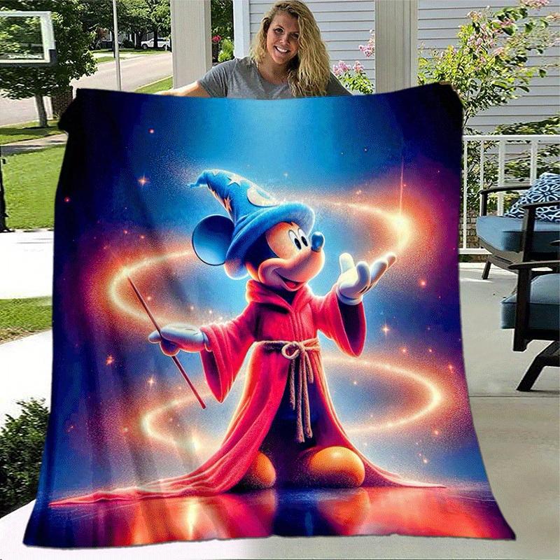 1pc Mickey Printing Blanket - Soft, All-Season Throw for Living Room, Bedroom,Personalized Gift with Adorable Cartoon Design