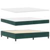 Boxspring Bed with Headboard Dark Green 200 X 200 Cm Velvet