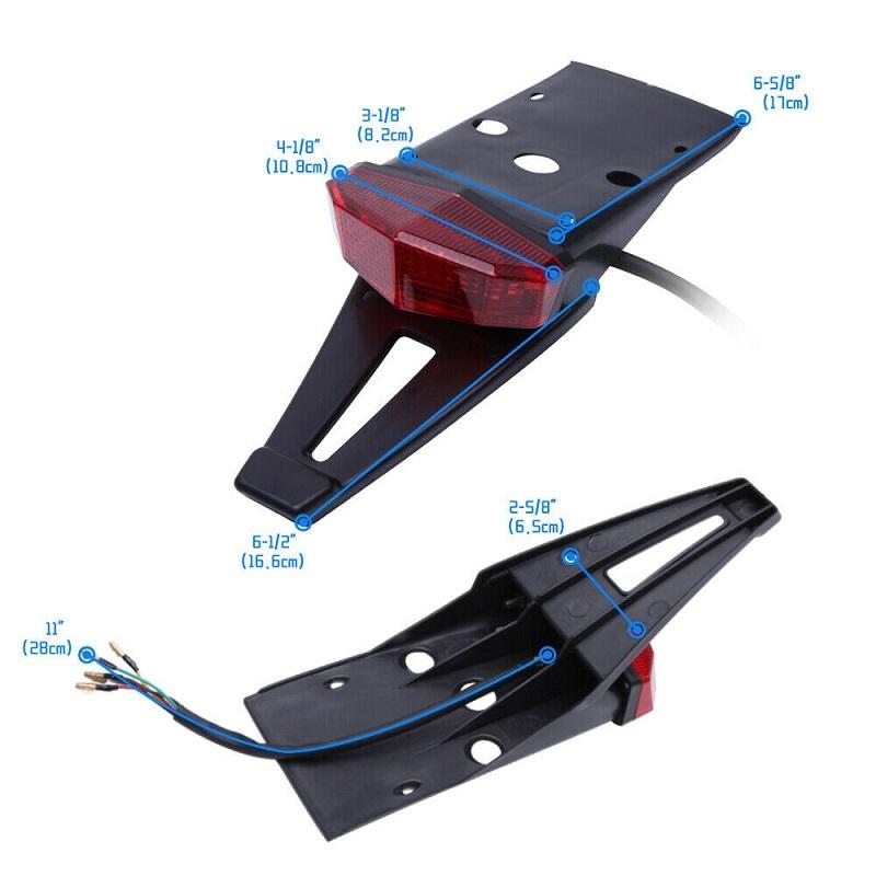 Motorcycle ATV LED Rear Fender Taillight Tail Brake Stop Indicator Signal Lamp Turn Signal Light Enduro for Bobber Dirt Bike Kit